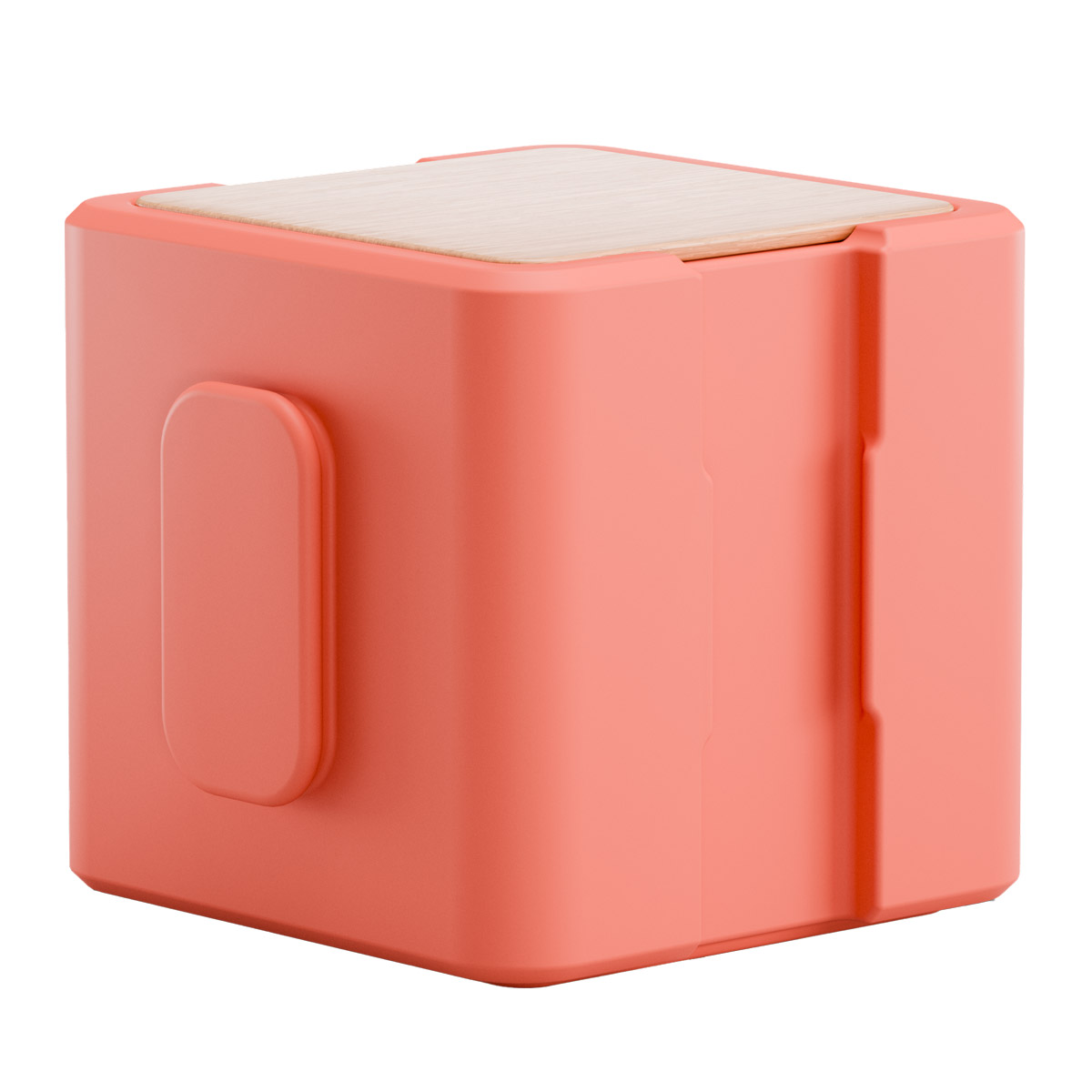 Cubo modular Pie color coral para exterior 00 PIE 124