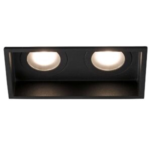 HYDE SQ 2L Lampara empotrable negro cuadrado 62 40125