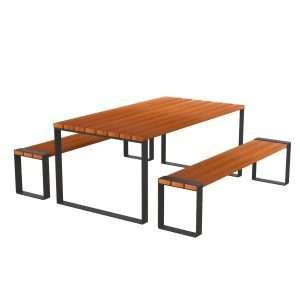 Mesa Picnic Green madera Guinea y estructura acero 35 EPICNIC EN
